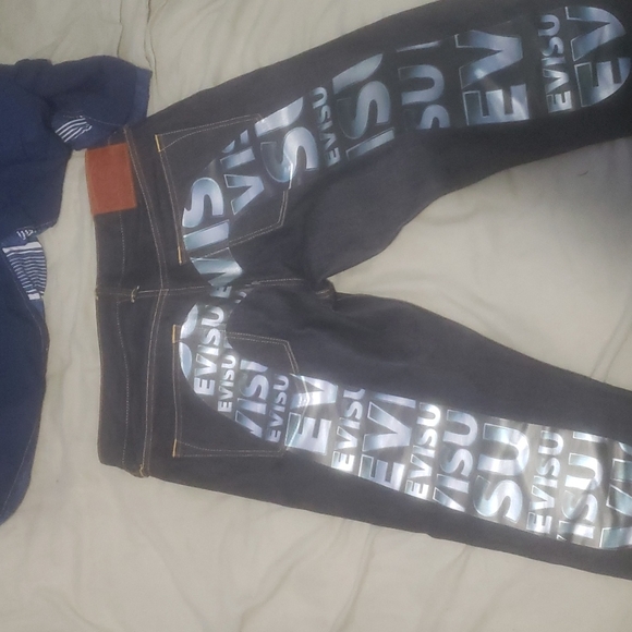 Evisu reflective design jeans - Picture 5 of 5